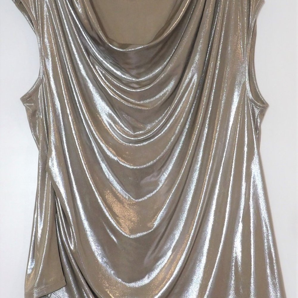 WOMEN'S GOLD LAME' PULLOVER TOP CALVIN KLEIN 2X